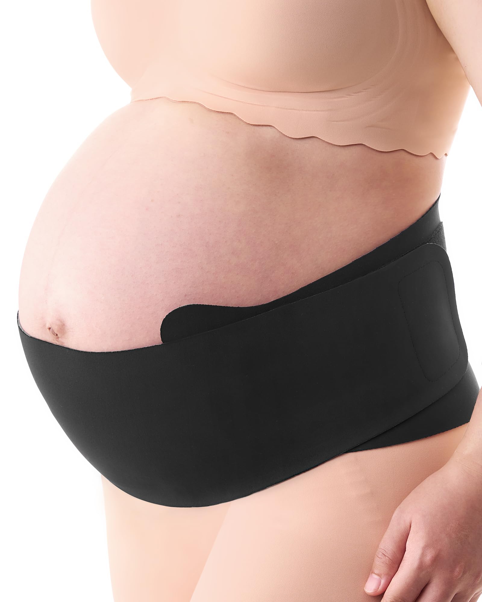 Photo 1 of Momcozy Belly Bands for Pregnant Women, One-Piece & Portable Pregnancy Belly Band with Ergonest Back Support & Breathable Fabric – Adjustable Maternity Belt for Small/Round/High-Carrying Belly