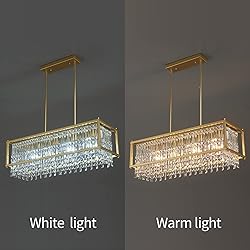 LMQNINE 4-Light Dining Room Light Fixture Square