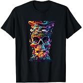 Goblincore Aesthetic Grunge Fungi Mushroom Skull T-Shirt