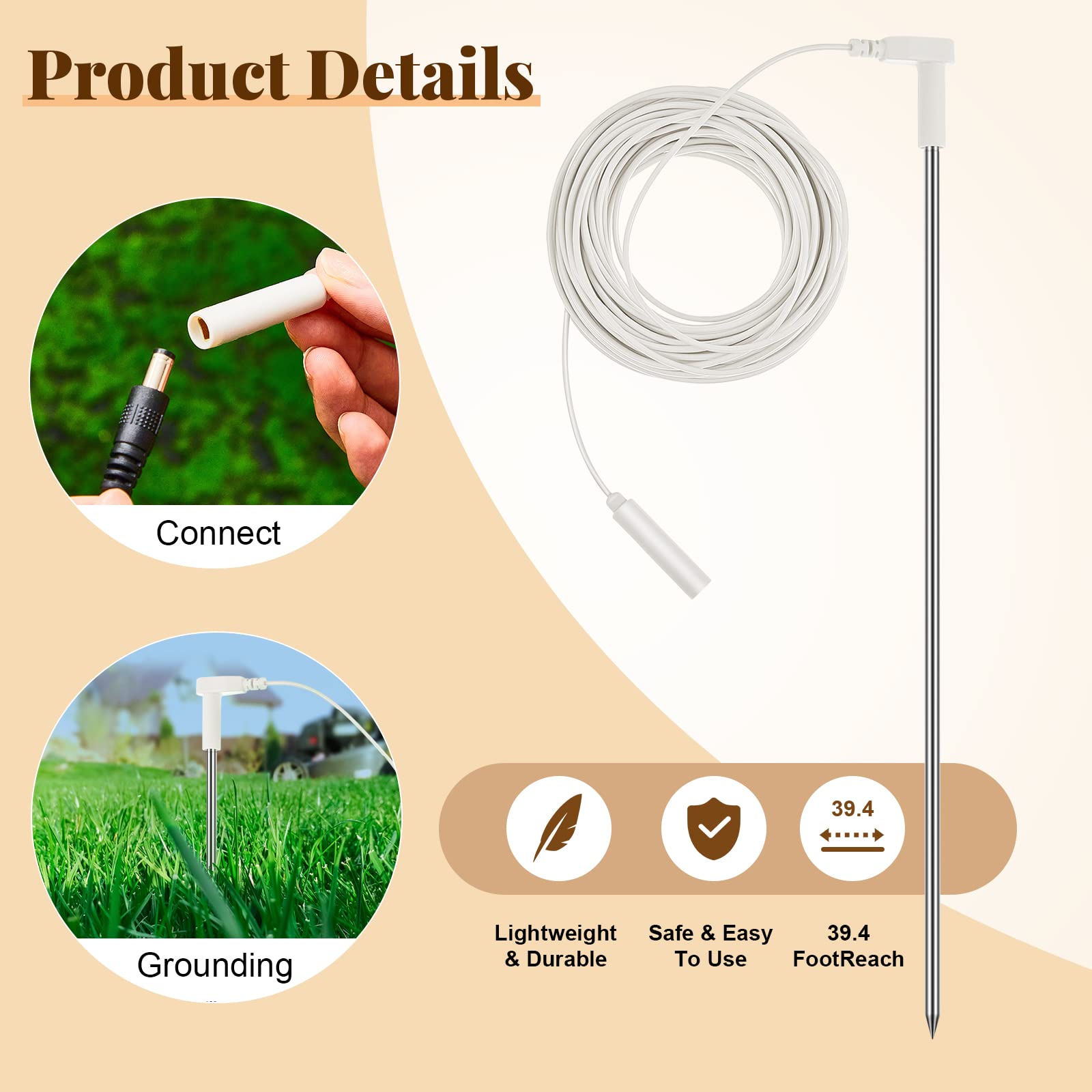 Mua Kanayu 2 sets Grounding Rod with 40 ft Ground Wire Grounded Welding ...