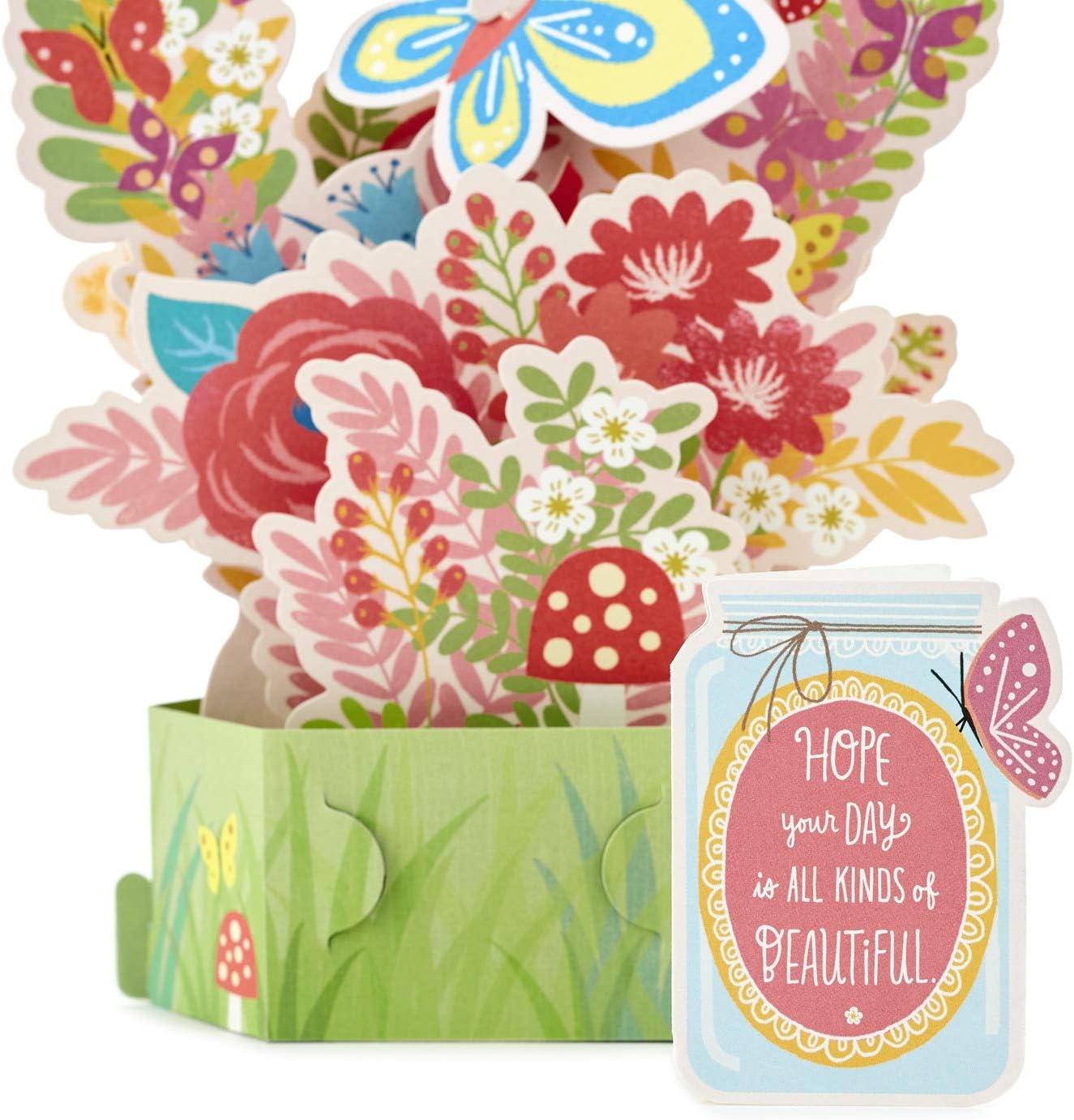 Hallmark Birthday Card - 3D Butterfly and Floral Design, 3D Butterfly Bouquet - Image 5