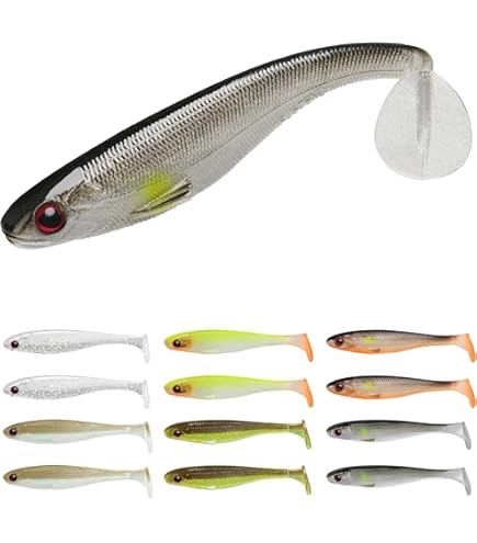 Amazon.com : Soft Plastic Fishing Lures, 24Pcs Paddle Tail