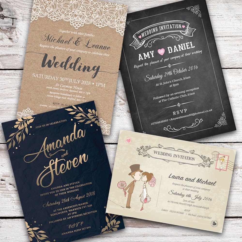 160 wedding invites ideas 50 x Personalised Wedding Invitations/Invites, Day or Evening, Choose