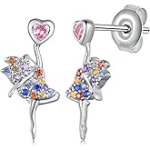 Fairy Earrings for Women 925 Sterling Silver Fairy Stud Earrings Fairy Jewelry Fairy Gifts for Women