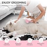 Aumuca Cat Brush with Release Button Pink Grooming Tool Long Short Hair view 8