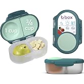 b.box Snack Box, Snack Containers for Kids, Kids Lunch Box, Toddler Snacks | 1 3/4 Cup Bento Box for Kids, Lunch Containers, Leak Proof, Dishwasher Safe, BPA Free, PFAS Free, Ages 4m+ &mdash; Emerald Forest