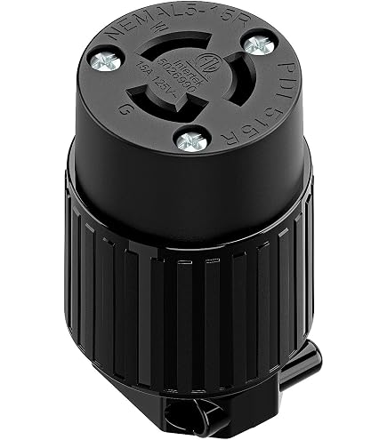 NEMA L5-15P Locking Plug, Twist Lock Male 15Amp 125Volt Generator