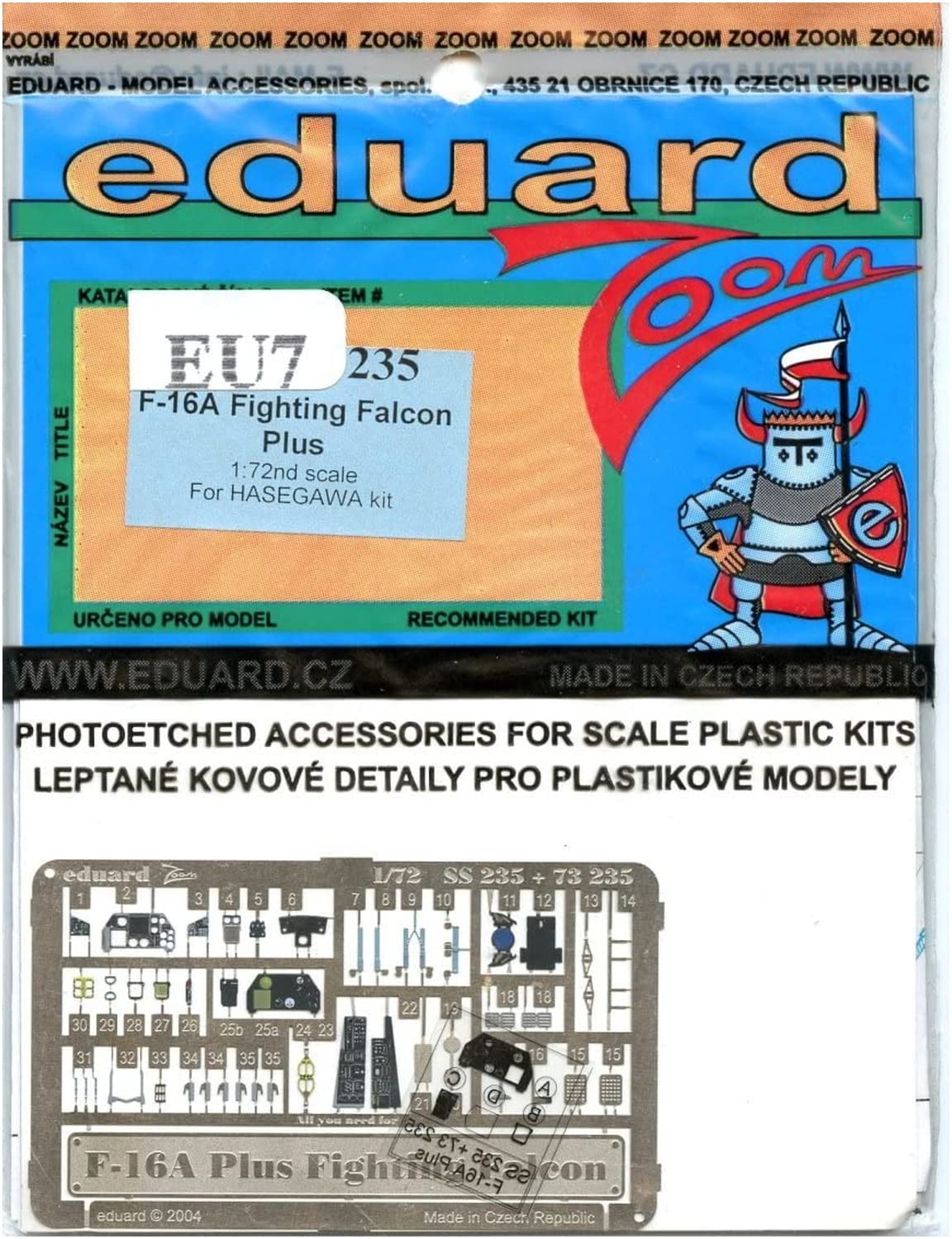 Eduard Accessories – SS235 Model-Making Accessory F-16 A Fighting Falcon Plus