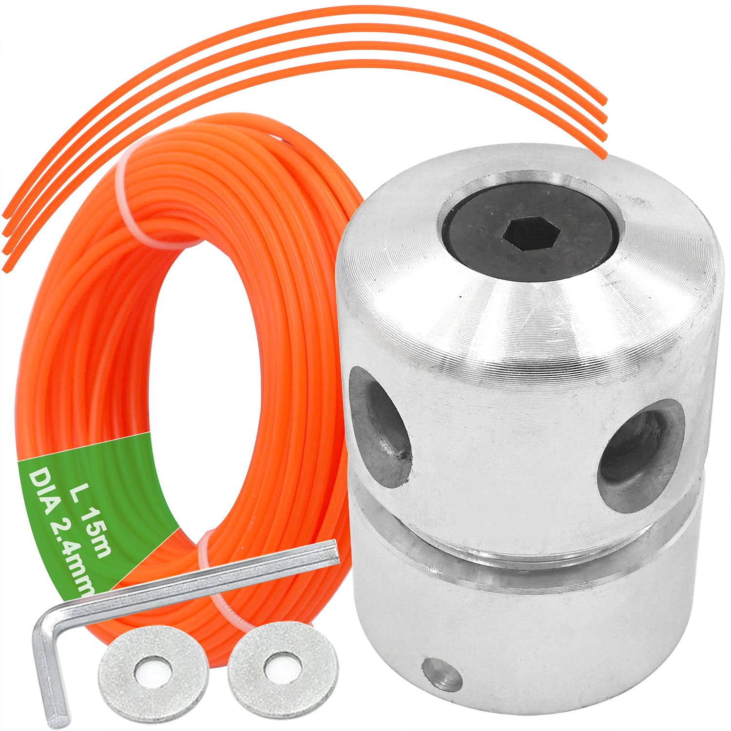 Zeqeey Universal Replacement Aluminium Flex Trimmer Grass Strimmer Head for Garden Lawn Patio