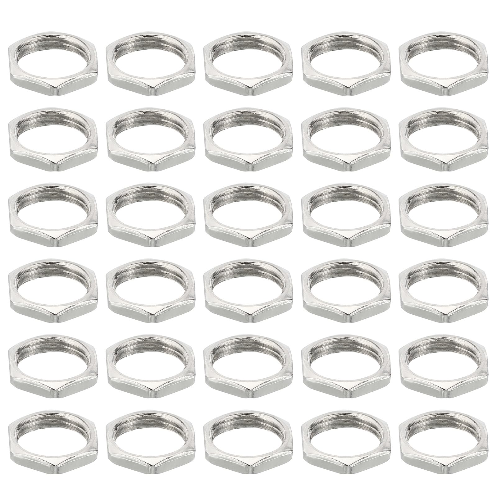 PATIKIL M12x1.0 Steel Hex Nuts, 50 Pack Metric Thread Zinc Plated Finished Hardware Nuts Screw Bolt Fasteners for Lamps Machinery Repair 3mm Height 14mm Width