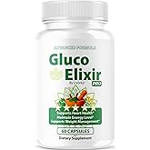 GlucoElixir Pro Capsules - Official GlucoElixir Pro Blood Health Support Advanced Formula Pills - Maximum Strength, Natural Vitamins for Overall Health & Wellness, 60 Capsules for 1 Month