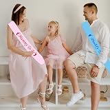Karjiaja Mummy Daddy To Be Sashes Blue Pink Satin Baby Shower Party Decorations view 5