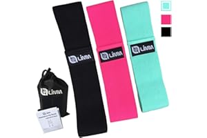 Fittest Pro by Limm Resistance Bands for Legs and Butt, Fabric Exercise Loop Bands Yoga, Pilates, Rehab, Fitness and Home Workout, Strength Bands for Booty