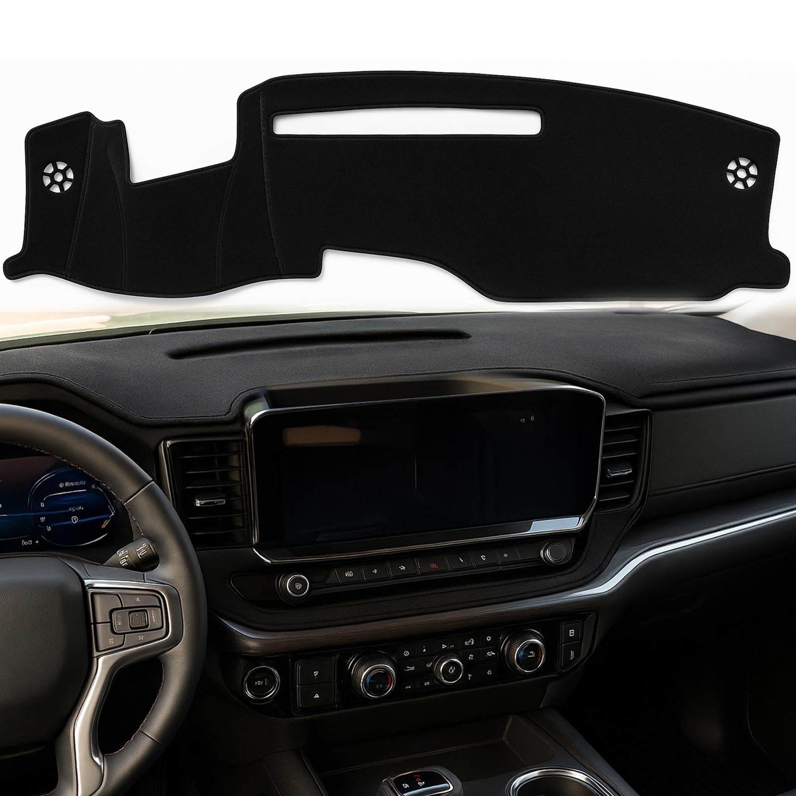 Photo 1 of Biifoxee Dash Cover Custom Fit for Chevy Chevrolet Silverado/GMC Sierra 1500/ Sierra 2500HD 3500HD 2022 2023 2024 2025 Dashboard Cover Dashcover Dash Mat Protector Carpet Pad Accessories