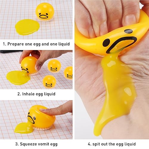 Slime Stress Egg Balls,Tiktok Vomiting Egg Stress Ball Stress Egg