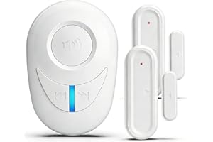 Door Chime, HENDUN Upgraded Wireless Door Alarm Opened, Magnetic Contact Sensor, 48 Chimes 5 Volume Levels for Business/Store