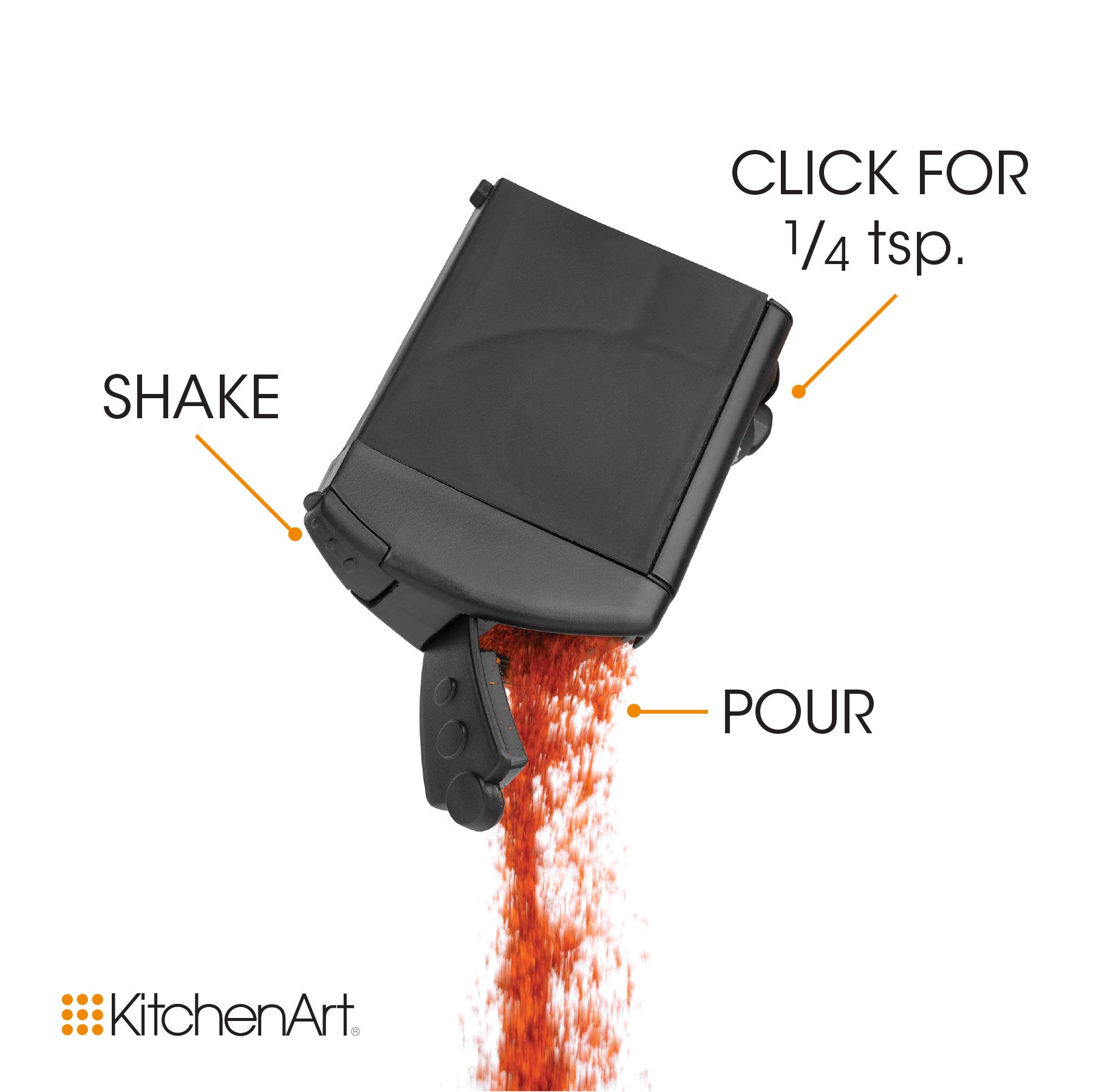 Kitchen Art Select-A-Spice Auto-Measure Pro Carousel 12 Compartments Spice Rack, Black 9.5 x 9.5 x 6.5 inches