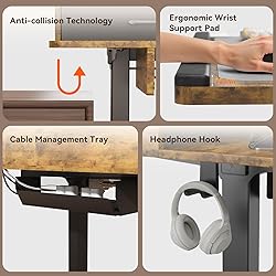 WALKINGDESK 63 Inches Height Adjustable L Shaped