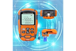 FYBOPTWU 4 in 1 Function 30km VFL Visual Fault Locator & OPM Portable Optical Power Meter (FC/SC/ST) & RJ45 Network Test & LED Lighting, Portable Fiber Optic Tester, Range: (-70) dBm ~ (+10) dBm