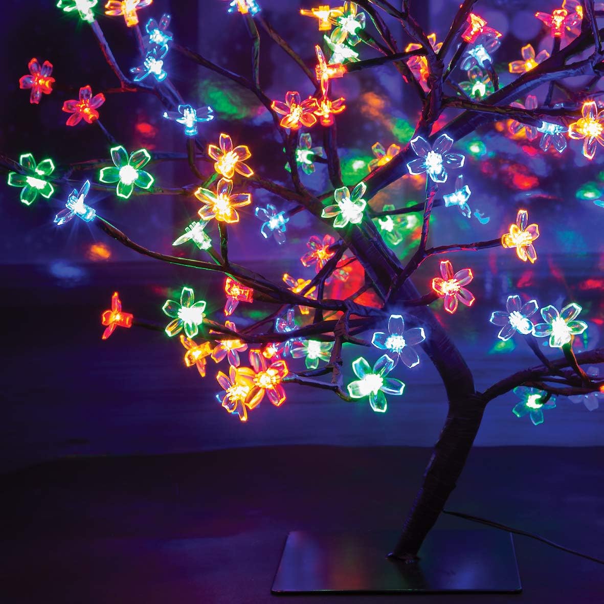 The Christmas Workshop 76430 45cm Blossom Tree / 48 Multi-Coloured Lights/Energy Efficient LEDs/Mains Operated/Steady On Light Pattern - Image 4