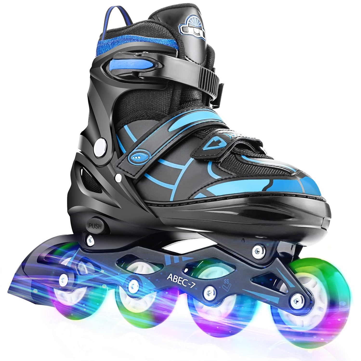 Hikole Inline Skates, Adjustable Roller Skates Blade Light Up Flashing