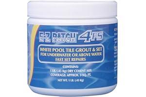 E-Z PATCH E-Z Products 4 F.s. White Pool Tile Grout Repair (Fast Set) 1 Lb.