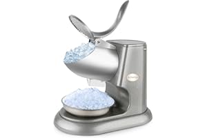 Commercial & Home Full Stainless Steel Ice Shaver Maker Machine, Business & Household Use Snow Cone Maker and Ice Crusher Mac