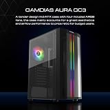 GAMDIAS AURA GC3 ATX Mid-Tower Gaming PC Case Tempered Glass ARGB Fans view 2