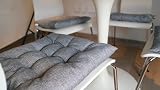HAMO Seat Pad Cushions for Dining Chairs 4 Pack 40x40 cm Grey9 view 6
