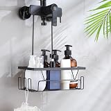 KEGII Shower Caddy Hanging Bathroom Storage with Hanger Black view 2