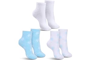 TARPOP HooLing 3 Pairs Aloe Socks Moisturizing Spa Socks Aloe Vera Infused Fuzzy for Christmas Women Men Repairing Softening Dry Cracked Feet Skins(Light Blue)