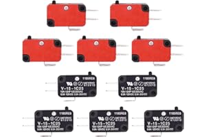 RuoFeng 10Pcs 125V/250V 15A Cherry Micro Limit Switch SPDT Snap Action Button for Microwave Oven Door Arcade V-15-1C25