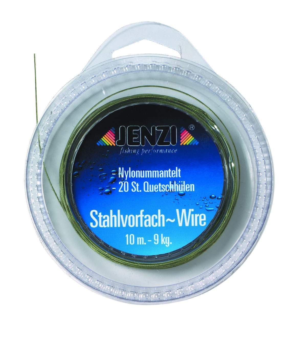 Jenzi Wire Bait Trace for 10 m Spool with 20 Pcs Trace Crimps