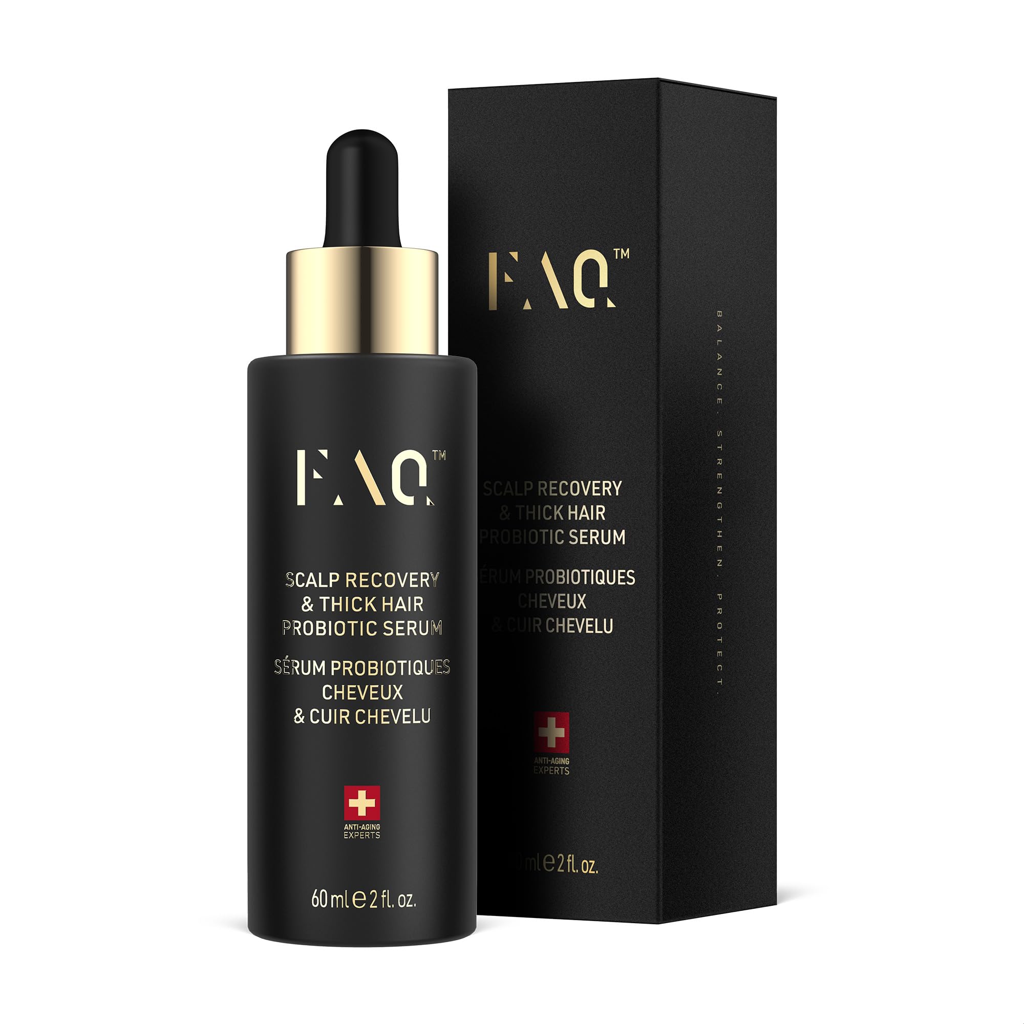 FAQ Scalp Recovery & Thick Hair Probiotic Serum with Red Clover Extract and Centella Asiatica - Repair Treatment - Thickening Serum for Growth