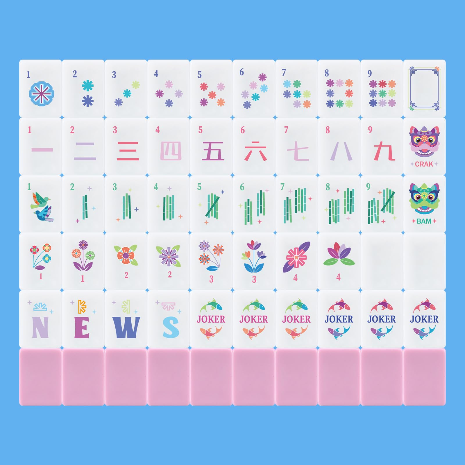 Photo 1 of Gemscream American Mahjong Set 160 Quality White Tiles (1.2 Inch, Tiles Only) American Mahjong Game Set for Ideal Gifts, No Additional Accessories