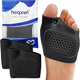 1 Pair Metatarsal Pads for Women &amp; Men, Gel Ball of Foot Cushions for Morton's Neuroma &amp; Metatarsalgia Pain Relief &ndash; Non-Slip Foot Pads for Walking, Running, Standing (Black, L)