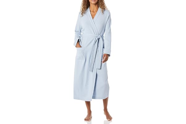Amazon Essentials Womens Lightweight Waffle Full-Length Robe