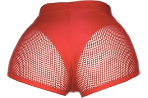 JOINFUN Women Retro Solid Silk High Waisted Scrunch Butt Lifting Booty Shorts Hot Pants