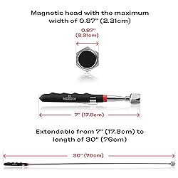 NoCry Telescoping Magnetic Pickup Tool with 25lb