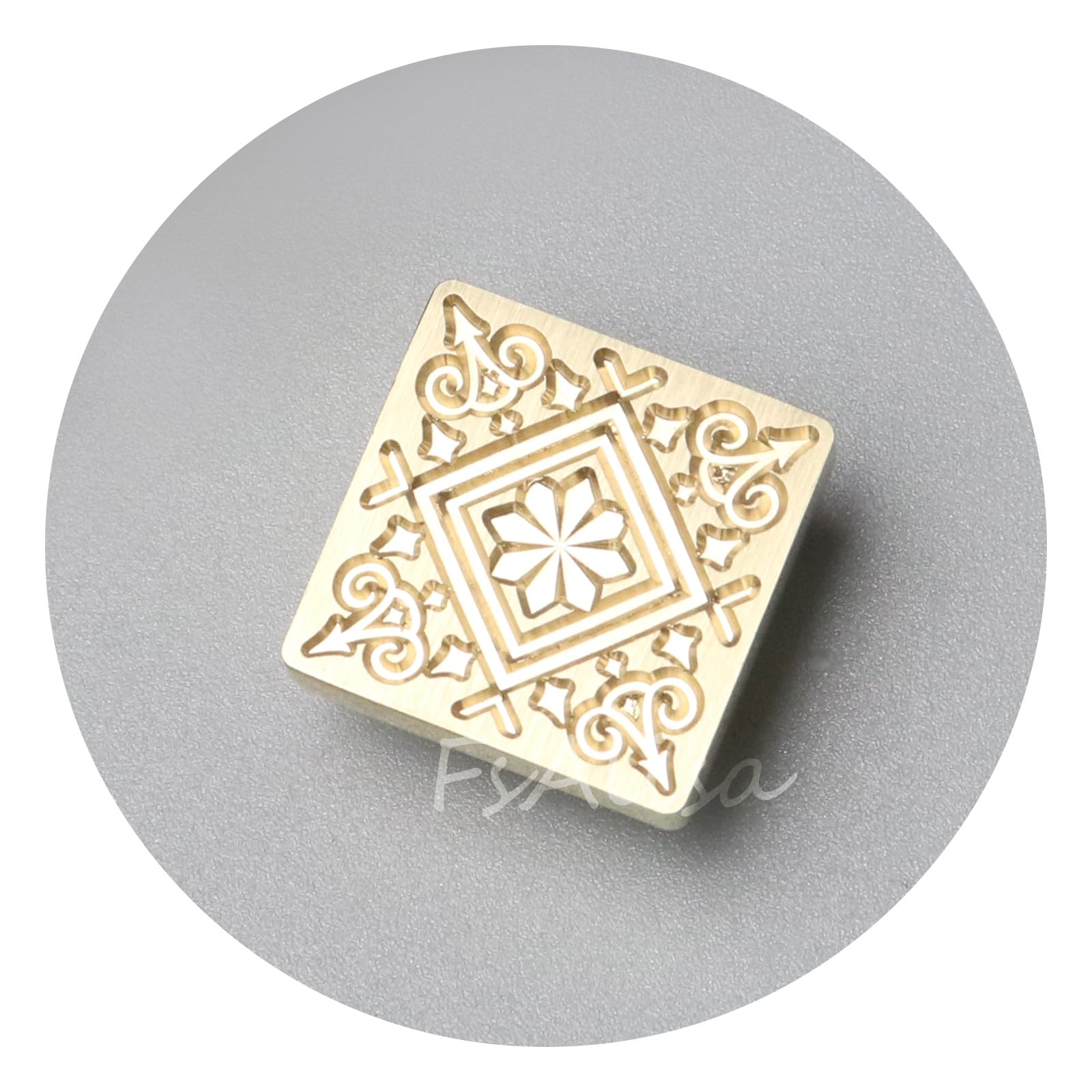 fsalisa European Pattern Wax Seal Stamp Sealing Wax Stamp Vintage Brass Head without Wooden Handle Great for Embellishment of Cards Envelopes, Wedding Invitations, Wine Packages, Gift Wrapping (21)