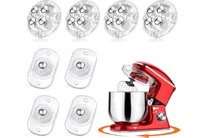 TRVL FIELDER Self Adhesive Mini Caster Wheels, Roller Ball Transfer Bearing, 360° Rotation Universal Wheel, Sticky Pulley for Trash Can, Storage Box, Small Furniture (Clear, with 4 Ball Bearings, 8 PCS)