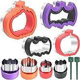 Halloween Cookie Cutters Shapes,Pumpkin and bat shapes,Stainless Steel Biscuit Cutters -Sandwich Cutters,Cookie Cutters,Fruit