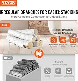 VEVOR 6 Piece White Birch Ceramic Gas Fireplace Logs Realistic Fire Pit view 2