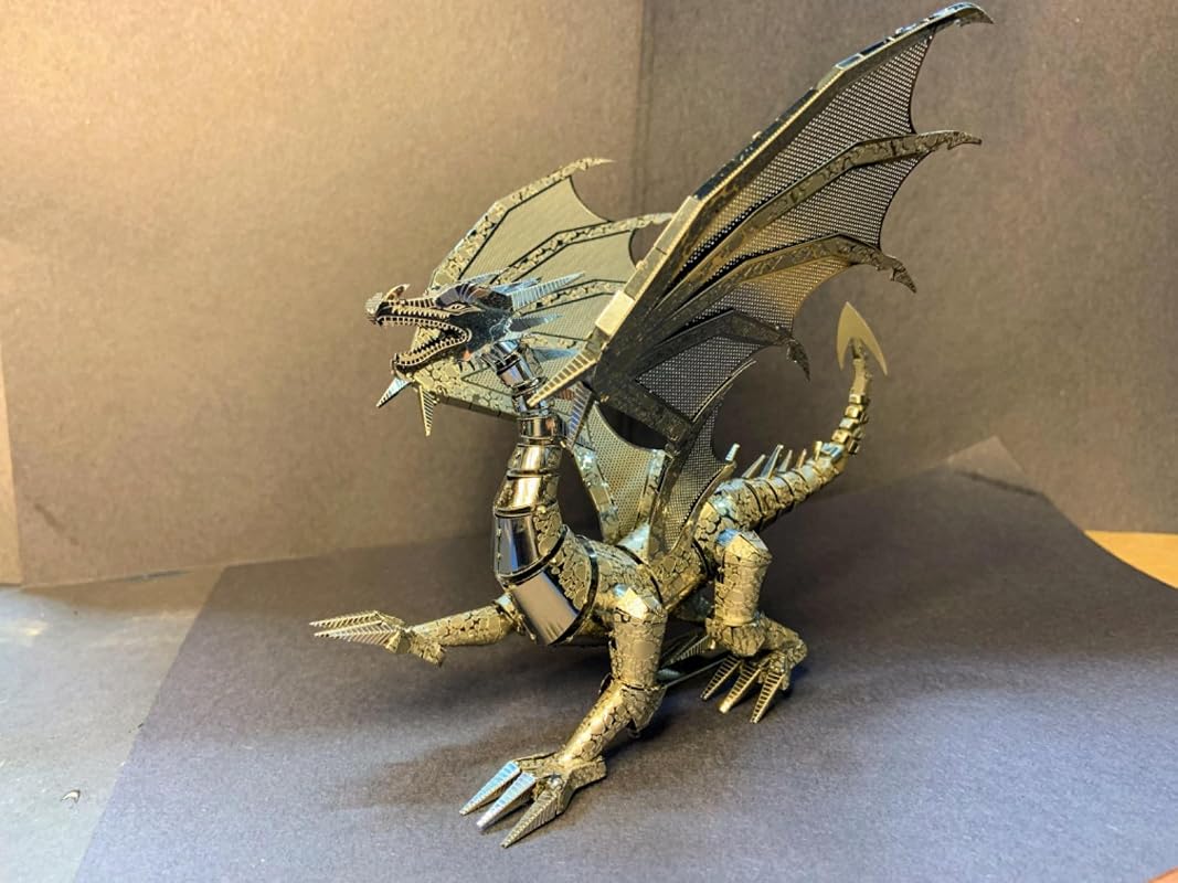 Fascinations ICONX Silver Dragon 3D Metal Model Kit | Mind Games Canada