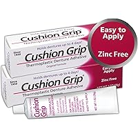 Cushion Grip Thermoplastic Denture Adhesive, 1 oz (Pack of 2) – Refits & Tightens Loose Dentures for Up to 4 Days, Long-Lasti
