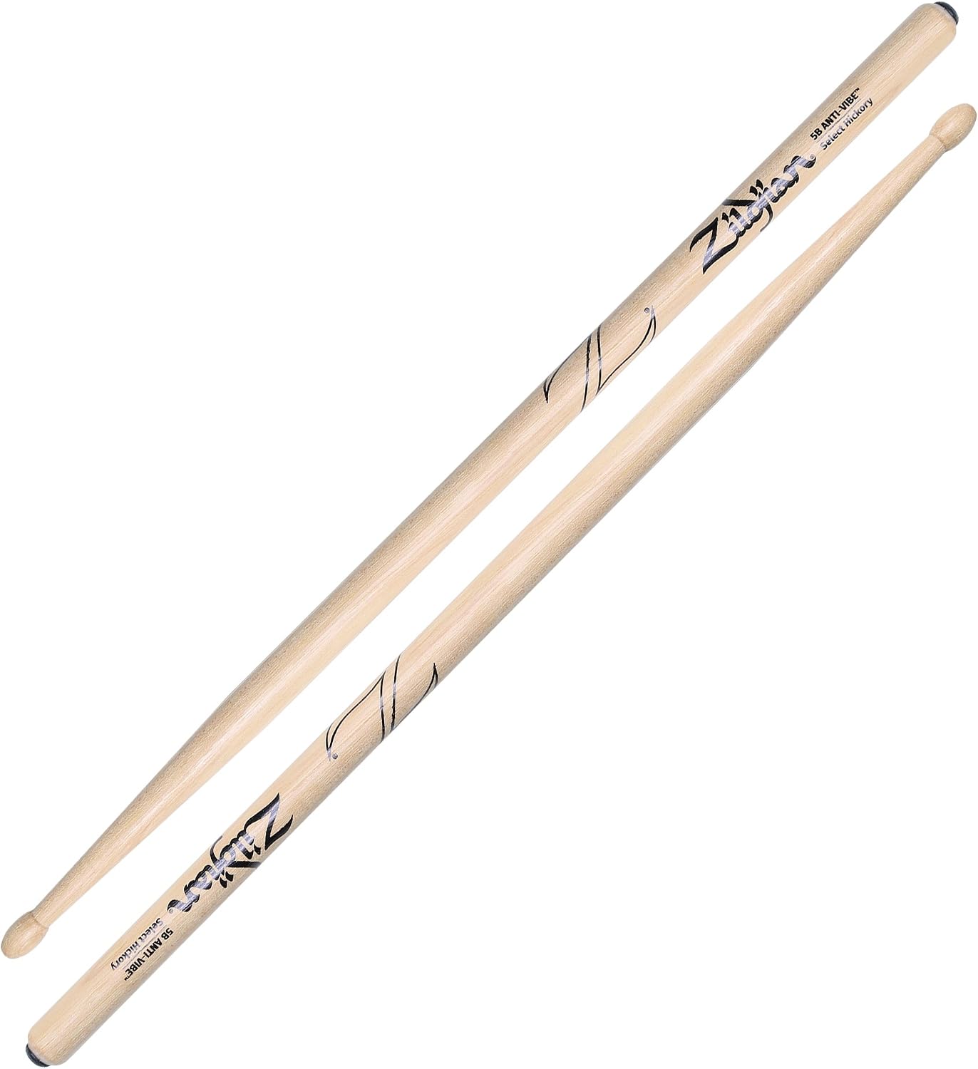 Zildjian Z5BA 5B Hickory Drumsticks with Anti-Vibe™ - Wood Tip