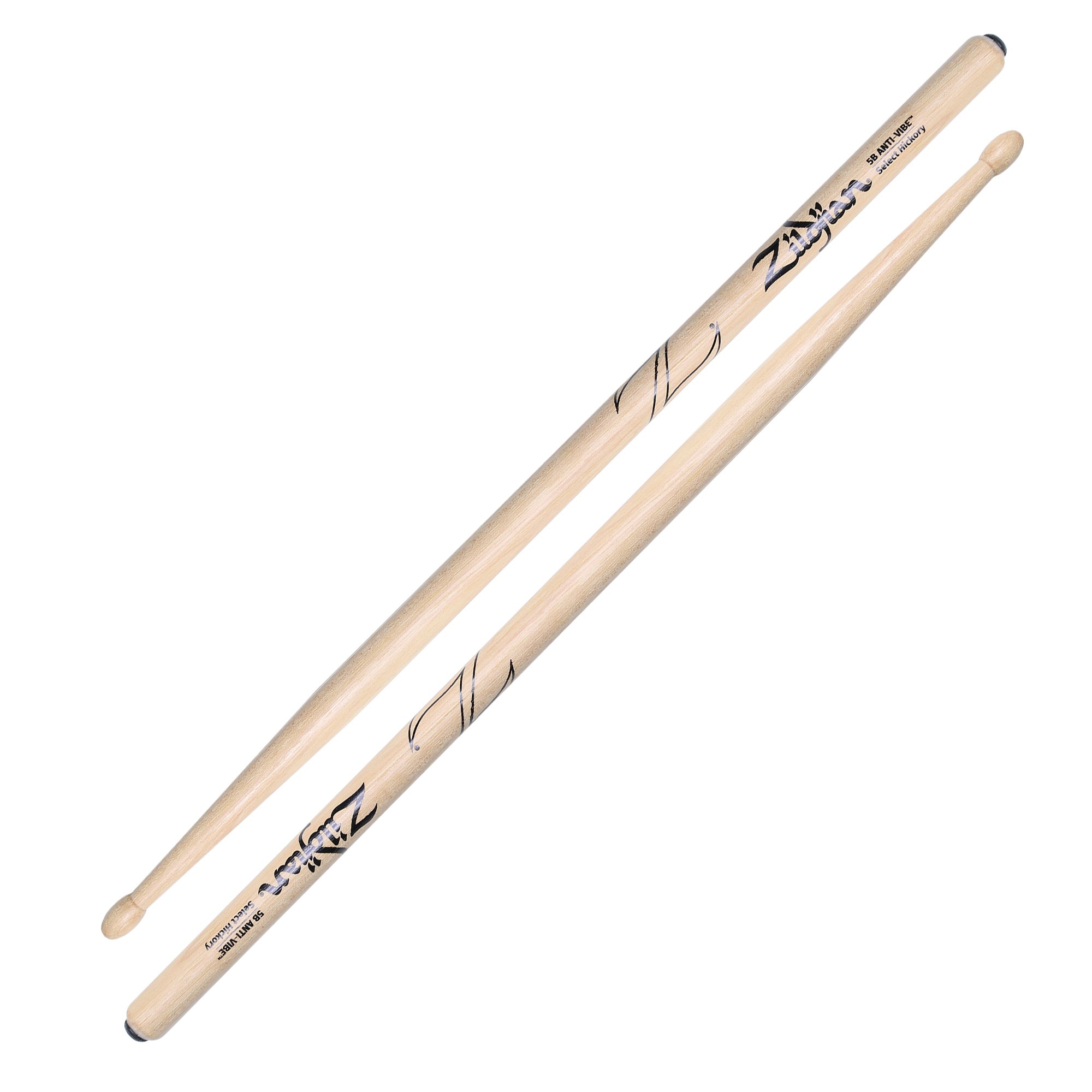 Zildjian Z5BA 5B Hickory Drumsticks with Anti-Vibe™ - Wood Tip