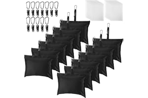 Soulchen Sand Bag for Boat Covers Sandbag Mooring Kit Tear-Resistant Weight Sandbag Windproof Weighted Sand Bag Tarp Weight with Carabiner and Tarp Clip Accessories