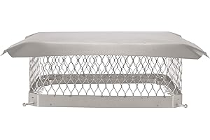 HY-C Stainless Steel Chimney Cap - Bolt-On Chimney Cover, Single Chimney Flue Cover for Existing Tiles, Chimney Vent Cap (18"x18") HY-C SPSS1818