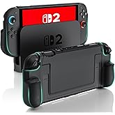 BHGift for Switch 2 Grip Case (2025), Dockable Case with Ergonomic Grip for Handheld as a Real Gamepad, Shockproof Protective Case Accessories for Switch 2